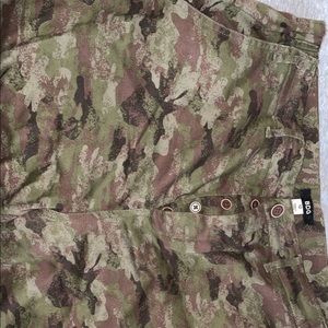 BDG Camo stretch womens jogger button up